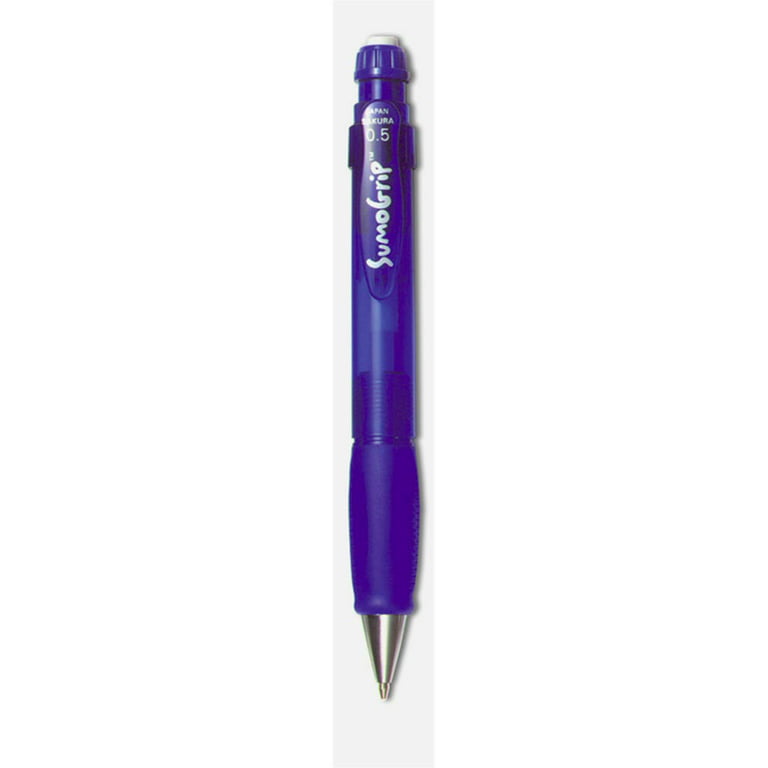 Sakura 50282 SumoGrip 0.5-mm Pencil with Eraser Clear Blue