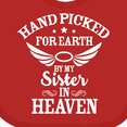 thumbnail image 4 of Inktastic Handpicked for Earth by My Sister in Heaven with Angel Wings Boys or Girls Baby Bib, 4 of 4