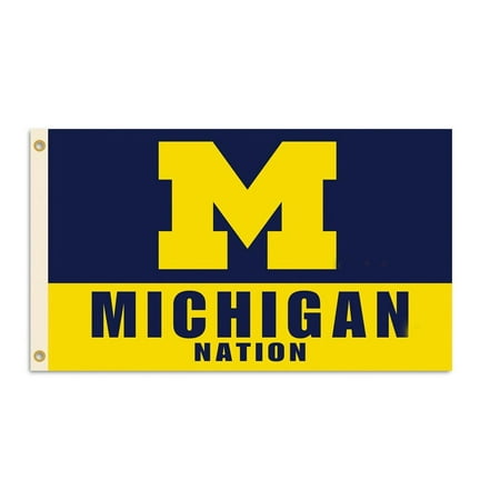 DEYOU Michigan Wolverines Flag 3x5 Feet Banner Flag