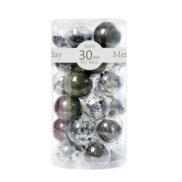 Uuiauoio Shatterproof Christmas Ball Ornaments Plastic Tree Decorations Holiday Party Glitter Matte Shiny Baubles for Indoor Festive Display