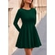 thumbnail image 2 of Vestido PRETTYGARDEN Otoño 2025 Elegante Manga Larga Verde Oscuro Talla L, 2 of 8