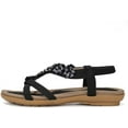 thumbnail image 2 of Sandalias de verano para mujer, chanclas informales cómodas, zapatos de playa, sandalias planas elásticas con correa en T para el tobillo para mujer Adepaton WMZL-899-29, 2 of 7