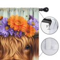 thumbnail image 4 of Blackout Kids Curtains,Highland Cow with Flowers Childrens Insulated Curtains Set Of 2,Bedroom Essentials,Toddler Room Decor 42x84in(106x213cm), 4 of 4