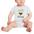 thumbnail image 2 of I Love My Lithuanian Mom Cute Baby Rompers Baby Bodysuit (White, 18-24 Months), 2 of 5