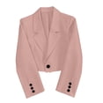thumbnail image 5 of Women's Fashion Long Sleeve Open Front Business Casual Cardigan Jacket Pink S, 5 of 5