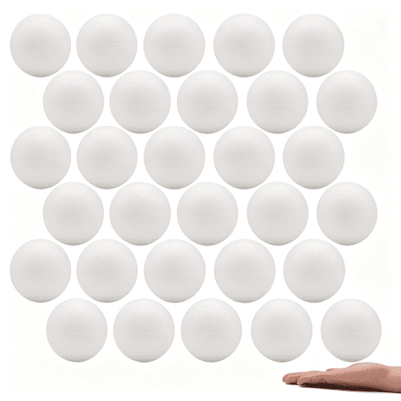 CYFW 3" Foam Balls 40 Pack for Holiday Crafts & Modeling Diy | for School Projects,Party Decor,Christmas Ornaments Decorations,Art & Cell Projects