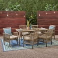 thumbnail image 1 of Christopher Knight Home Casa Outdoor 6-Seater 71" Rectangular Acacia Dining Set with Straight Legs by, 1 of 5