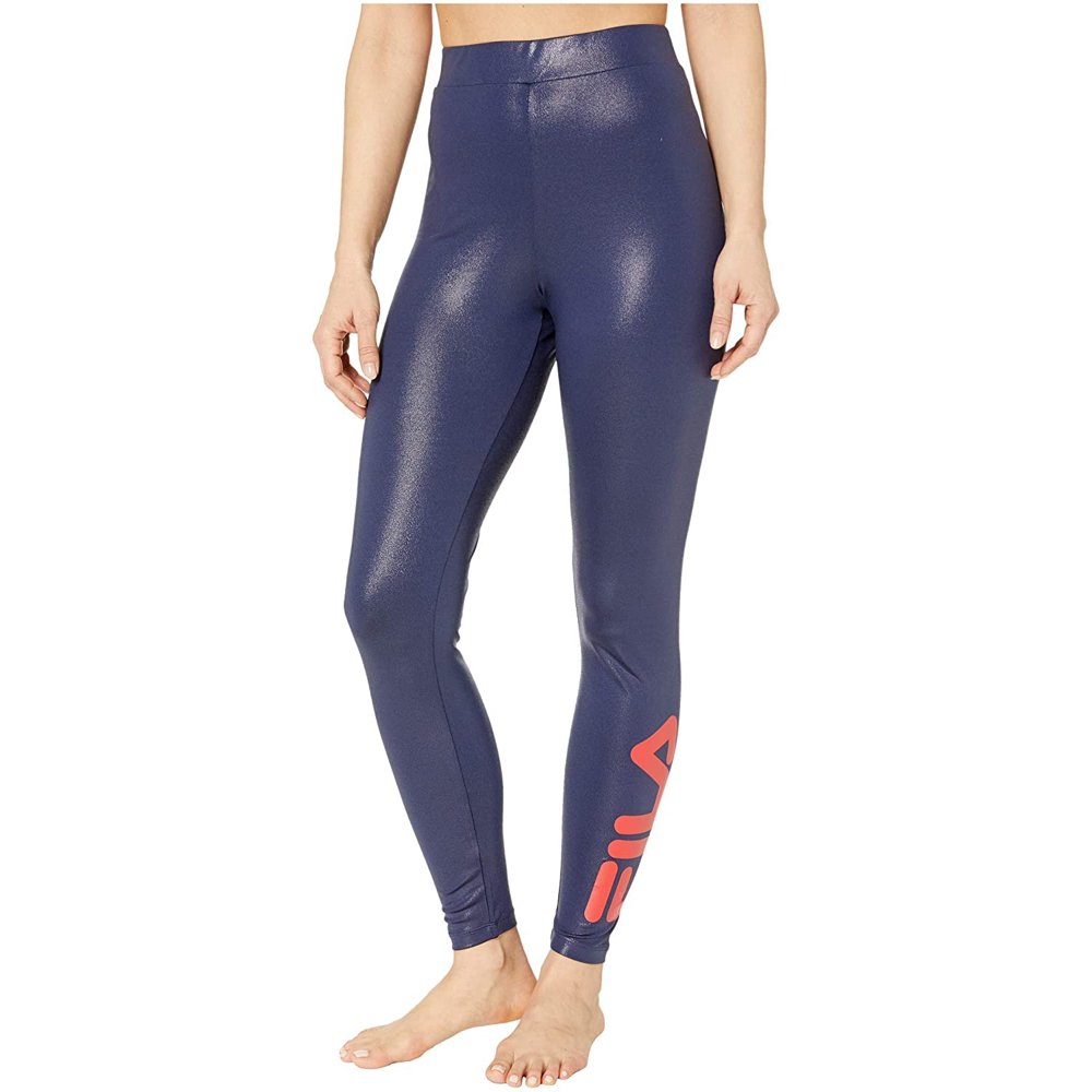 FILA - Fila Skyler Lame High-Waisted Leggings Peacoat/Chinese Red MD - Walmart.com - Walmart.com