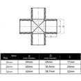 thumbnail image 2 of 10pcs 4 Way 20mm PVC Cross Connector for Heavy Duty Greenhouse Frame Construction, 2 of 4