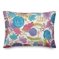 thumbnail image 2 of Creative Products Bright Flowers Blue 14 x 20 Indoor / Outdoor Pillow, 2 of 3