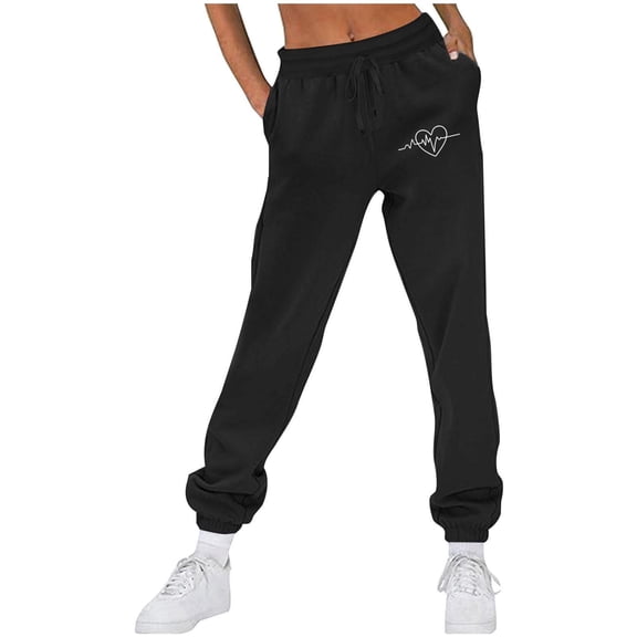 PNTUTB Women Fashion Casual Drawstring Design Comfortable Trousers Basic Loose-fitting Fitness Sports Pants