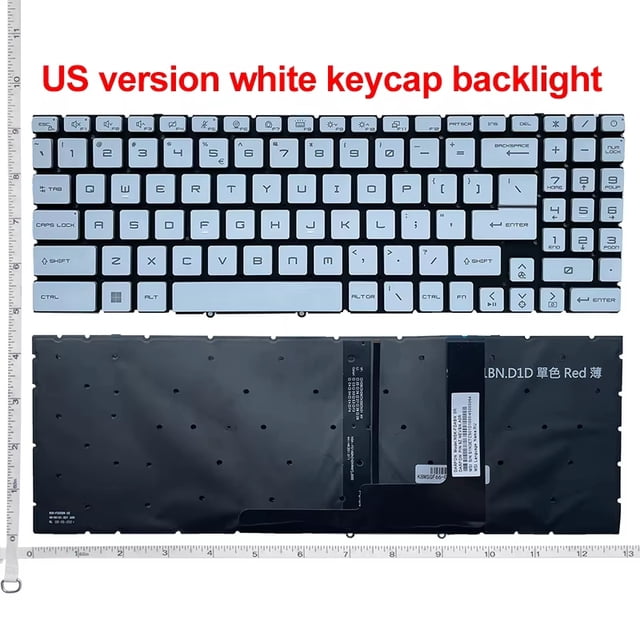 Clavier Rétroéclairé Anglais pour MSI Assault tank 2 Pro GP76 GE76 GL76 GL66 GF76 Katana GF66 Raider Creator Z16 MS-17L1 MS-17H3 MS-1 US Rétroéclairé