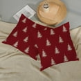 thumbnail image 5 of Christmas Pillow Covers 18x18 Christmas Tree Red White Decor Throw Pillows Case for Couch Winter Xmas Indoor Outdoor Decorative Cushion Cases for Sofa Bed Decorations Set of 2, 5 of 6
