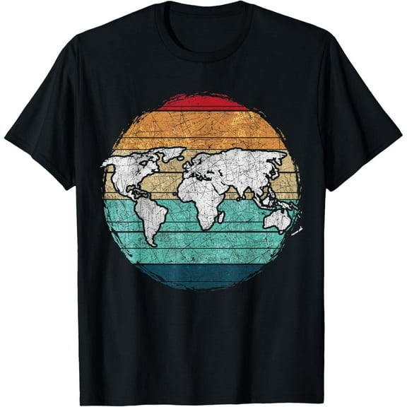 Retro World Map T-Shirt