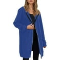 thumbnail image 3 of Xmyrz Fall Jackets For Women 2025 Cardigan Coat Hoodies Large Size Zipped Long Sleeve Pocket Warm Outerwear Coat Outerwear Jacket, 3 of 7