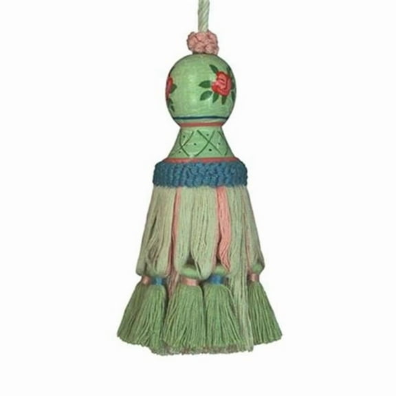 123 Creations C202G Laura-Green hand painted tassel