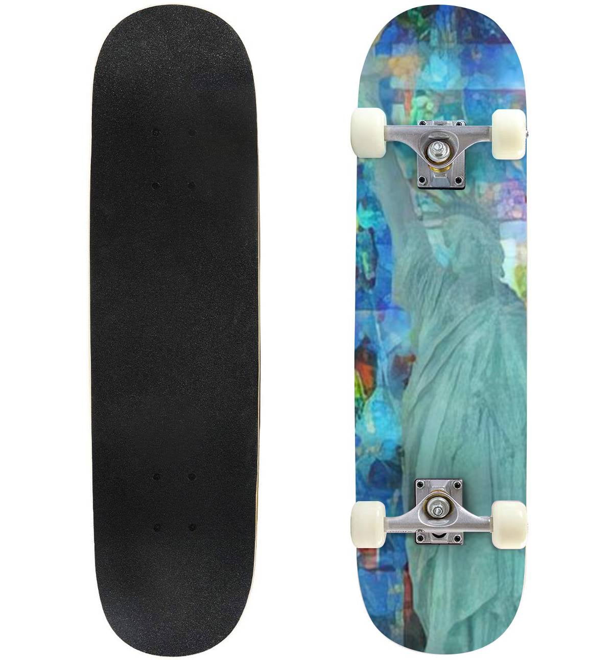 Modern digital painting Liberty statue 3D rendering Outdoor Skateboard