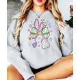 thumbnail image 3 of Easter Nurse Sweatshirt for Women - Cute Bunny Bow Stethoscope Graphic Tee Gray Sweatshirt Adult Small, 3 of 7