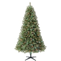 RUIE 6 ft Christmas Decoration, Pre-Lit Artificial Christmas Tree with ...