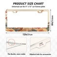 thumbnail image 2 of Aluminum License Plate Frame 2 Pack Car Exterior Accessory Car Tag Holder for Front Rear Plates Cars Decor Deer Surrounded by Autumn Leaves, 2 of 7