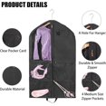 thumbnail image 6 of Numjaw Garment Bag, 40 inch Garment Bags for Hanging Clothes, Dance Garment Bags for Dancers, Waterproof Garment Bags for Travel Storage(Black), 6 of 8