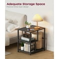 thumbnail image 7 of 21'' Black End Table with 3-Tier, Industrial Side Table Night Stand with Storage Shelf for Small Spaces, Bedroom, Living Room, 7 of 7