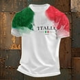 thumbnail image 3 of oqasdz Mens T Shirts Casual Italian Flag Print Comfortable Breathable for Daily Wear Sports and Outdoors Tee Top, 3 of 3