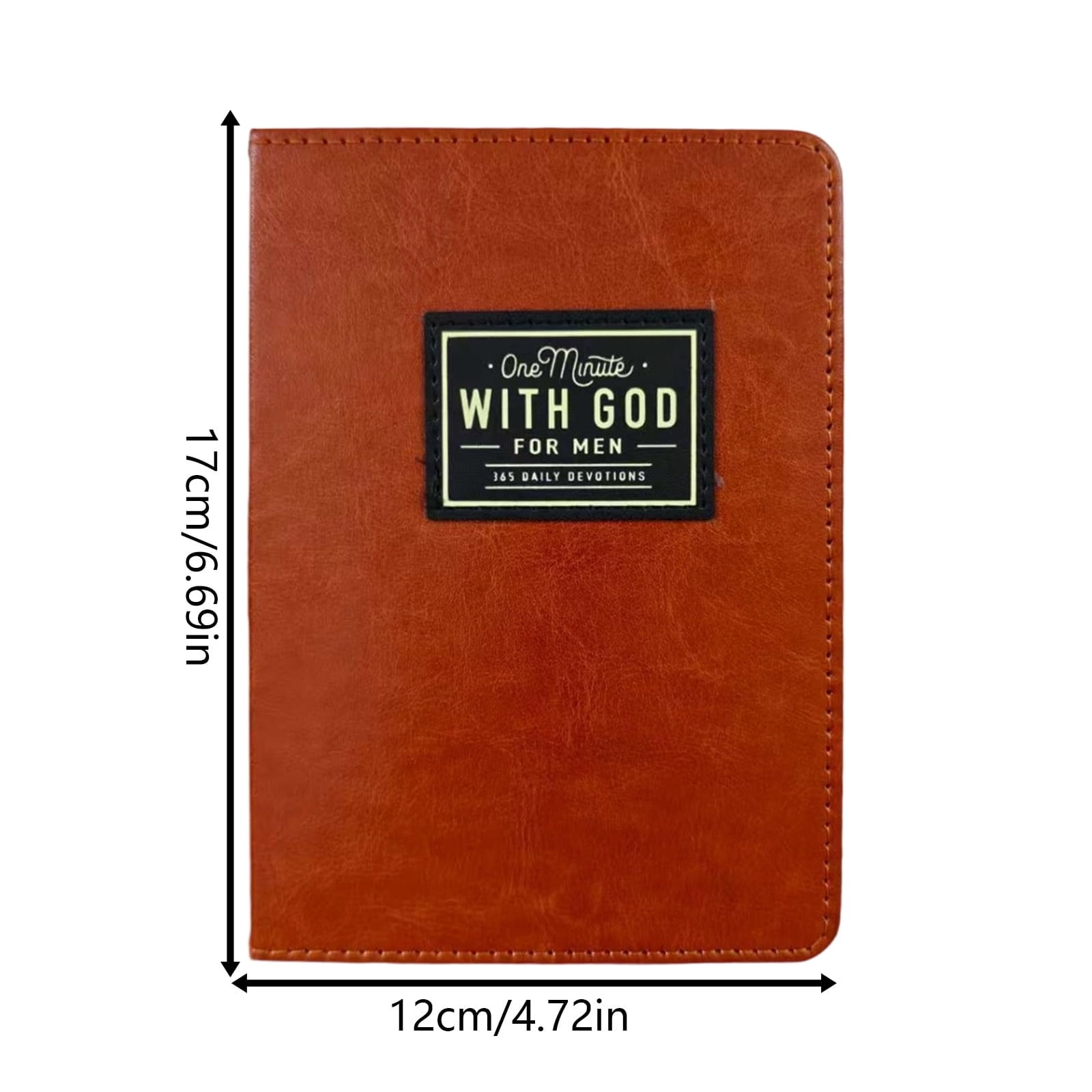 2PC One Minute With God for Men 2026, 365 Days Daily Devotional Books My Daily Devotional Prayer Journal Faux Leather Bible Knowledge Books