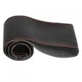 thumbnail image 2 of Car Steering Wheel Cover, Microfiber Leather Standard Specification Steering Wheel Cover Universal 15 Inch  For Steering Wheel For Car Interior Accessory Black Red, 2 of 8