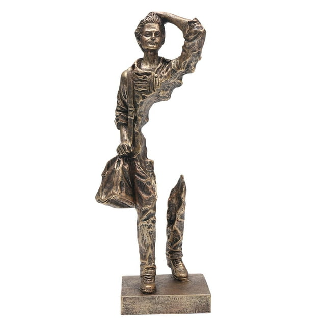 Figura creativa, estatua, adorno de escritorio, recuerdo, arte de colección, escultura humana Dorado