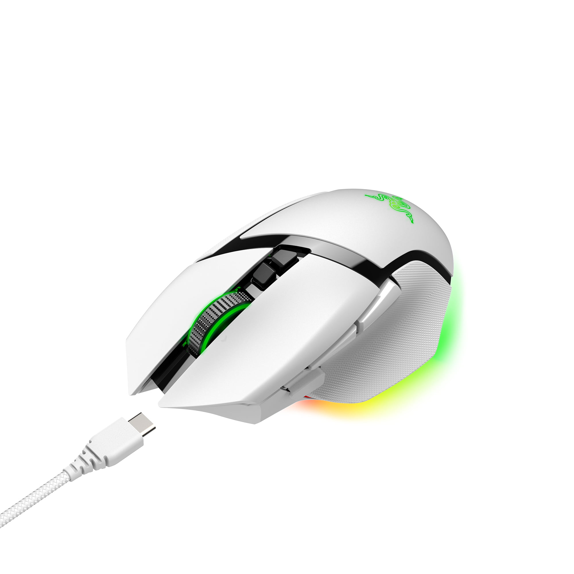 Razer™ Basilisk V3 Pro Customizable Wireless Gaming Mouse with HyperScroll Tilt Wheel, White