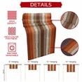 thumbnail image 5 of Burnt Orange Brown Short Table Runner 36 Inches Long, Farmhouse Vintage Wooden Cotton Linen Table Runners Dresser Scarves, Fabric Tabletop Scarf Furniture Cover for Home Dinner Party Decor 13"x36", 5 of 8