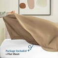 thumbnail image 4 of 600 Thread Count Egyptian Cotton Flat Sheet – 1 Piece, Stripe Taupe Grand King (110" x 125") Size, 4 of 5