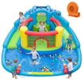 thumbnail image 1 of Costway Inflatable Water Slide Park with Double Slides Jumping Area Splash Pool 750W Blower Multi-colored, 1 of 1