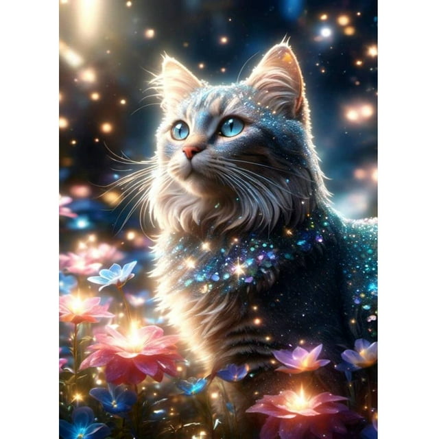 New Collection 2026 Cat Picture Full Diamond Mosaic Embroidery Cross Stitch Kits Home Decor,30*40cm, frame not included.