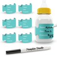 thumbnail image 1 of Etiquetas reutilizables para biberones Pumpkin Doodle, diseño calabaza, para escribir, 6 unidades, 1 of 8