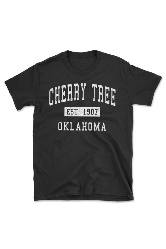 Cherry Tree Oklahoma Classic Established Men's Cotton T-Shirt