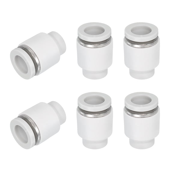 Uxcell 6 Pcs Tubing Quick Fitting Cap, 8 mm(1/3") Tube OD Plastic Tubing Pneumatic Cap Push to Connect Quick Cap Plug Fitting Accessories for Pneumatic System Pipeline Connection, White