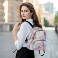 thumbnail image 6 of FORMRS Mini Backpack Purse for Women Quilted Travel Daypack Casual Shoulder Bag, Watercolor Marble Pattern, 6 of 7
