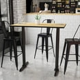 thumbnail image 2 of Flash Furniture 30'' x 45'' Rectangular Natural Laminate Table Top with 5'' x 22'' Bar Height Table Bases, 2 of 4