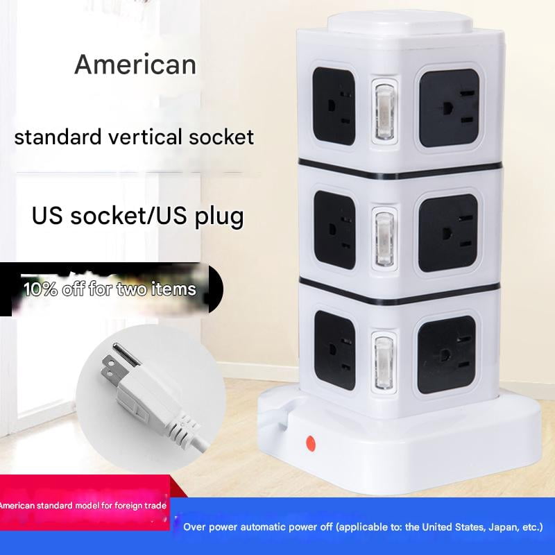 12-Outlet Surge Protector Power Strip – 6.5ft Cord, White Power Socket for Home, Office & Electronics