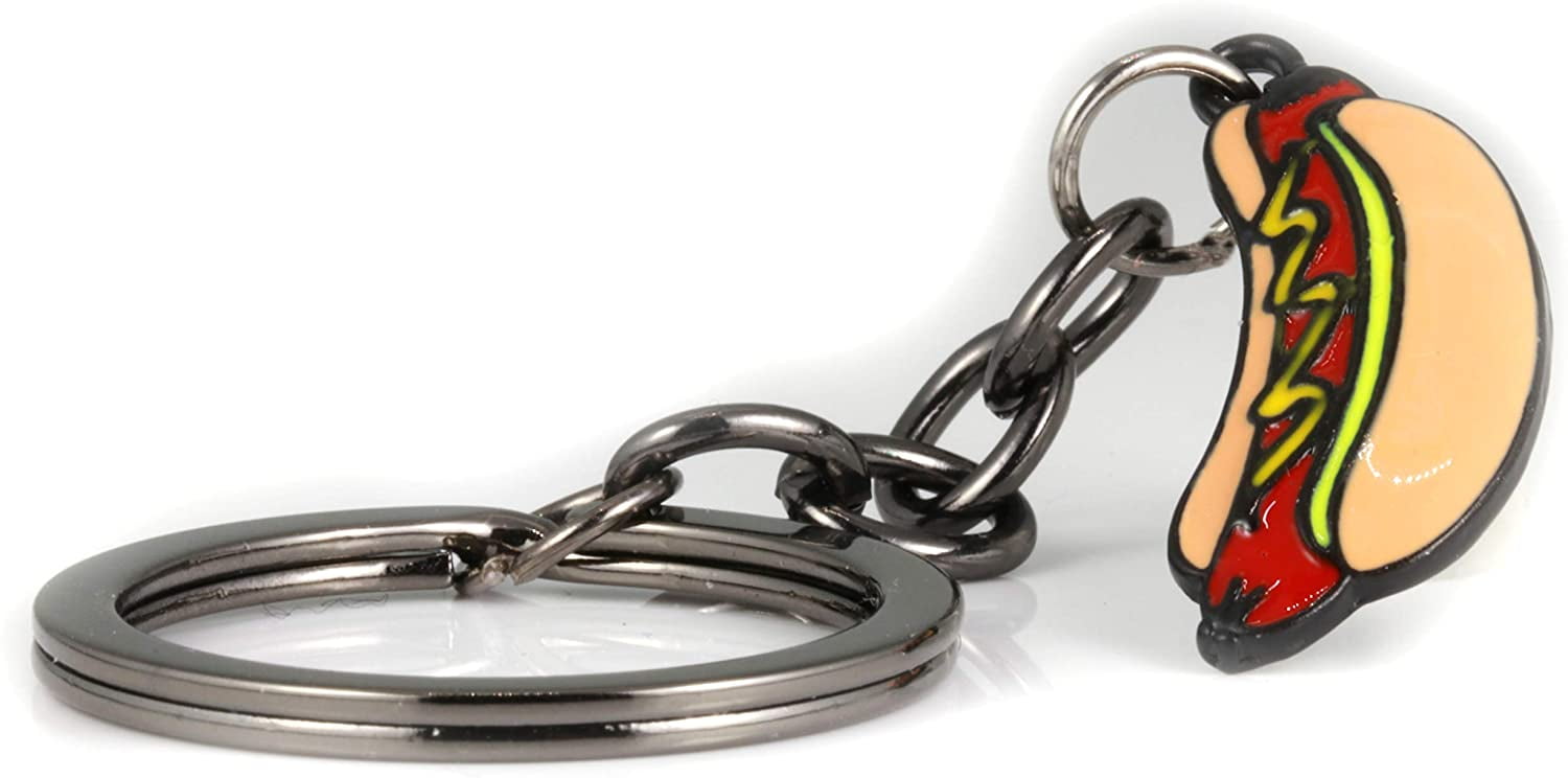 Hot Dogs Keychain Food Keychain or Funny Keychain that shows a Hot