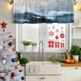 thumbnail image 5 of Blue Gray Oil Painting Curtain Valances for Windows, Kitchen Valance Window Treatments Panel 2 Pack, Modern Abstract Rod Pocket Short Curtains for Bathroom Bedroom 60 x 18 Inch, 5 of 8
