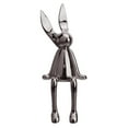 thumbnail image 1 of Figura de conejo sentado moderna para mueble de TV y escritorio. Gris Oscuro M, 1 of 8