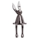 thumbnail image 1 of Adorno decorativo de conejo sentado, figura de conejo, artesanía artística para sala de estar gris oscuro L, 1 of 8