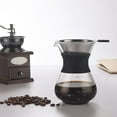 thumbnail image 4 of Portable Pour Over Coffee Maker Glass Carafe Coffee Dripper Brewer Cafe Utensils Pot+Filter, 4 of 9