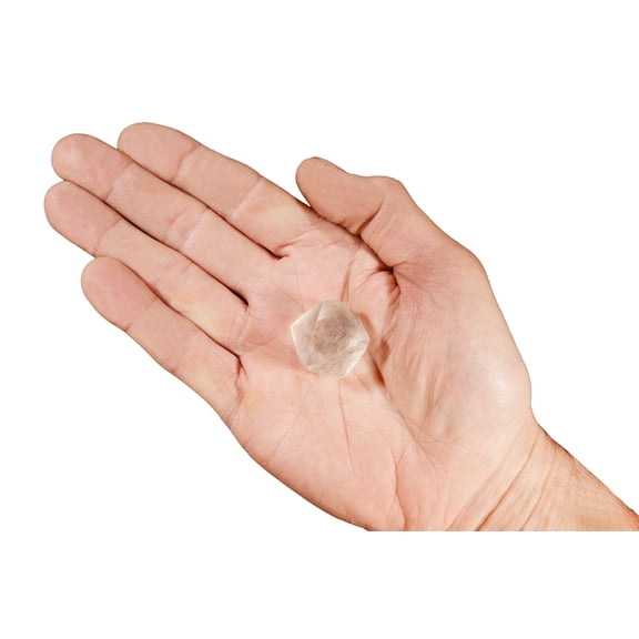 Kidz Rocks White Fluorite Octahedron 1" Raw Chakra Healing Stone Rock Mineral