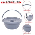 thumbnail image 6 of Serenable Bedside Commode Bucket Chamber Pot Bedpan Lightweight with Lid Night Urinal Portable Toilet Bucket for Kids Household Camping, 6 of 9