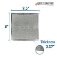 thumbnail image 5 of Air Filter Factory 8 x 9-1/2 x 3/8 Aluminum Grease Filters 2-Pack, 5 of 6