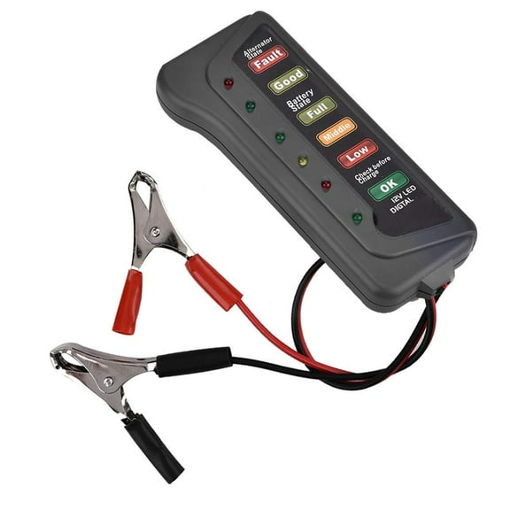 12V Car Battery & Alternator Tester, Relay Tester 12V Car Relay Tester, 12V Automotive Battery Load Tester , 12V Car Motorcycle Battery Load Tester Analyzer Alternator Cranking Check (LED Indication)